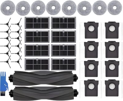 PolkaHome® 39 stuks Vervangingsset geschikt voor Robotstofzuiger Accessoires & Onderdelen, Geschikt voor Dreame L10s Pro, L10s ULTRA Gen2, Gen 2 PRO, PRO HEAT X30, HEAT X30, L10s PRO ULTRA HITTE RLL82CE, X30 ULTRA, MOVA E30, MOVA E30 ULTRA, P10 ULTRA