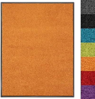 Floordirekt Vuilvangmat Use&Wash - Antislip Deurmat - Veelzijdig Inzetbaar - Oranje - 120 x 300 cm - Onderhoudsvriendelijk, Slijtvast & Ideaal voor Hal, Entree en Woonruimte
