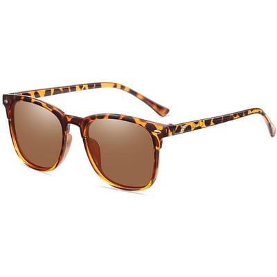 Groot Frame Anti-Glare Vierkante Myopie Zonnebril voor Dames Heren Buiten Sport met Rode Coating Lens -0,5 tot -6,0 Dioptrieën 0 brown