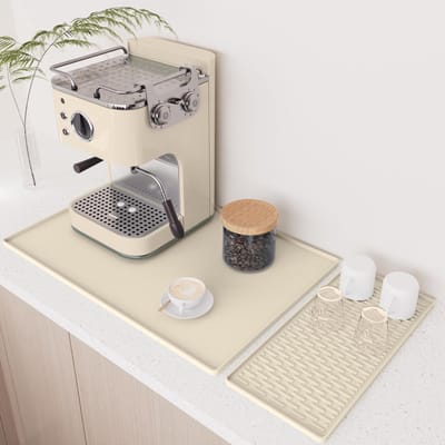 Dailygoods- Siliconen Mat - Opvouwbare Antislipmat - Geschikt voor Koffiezetapparaten - 40 x 60 cm - Verhoogde Rand - Duurzaam en Makkelijk te Reinigen - Drogenmat