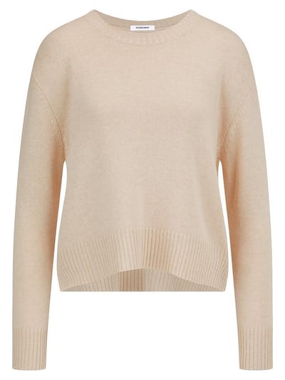 Trui ronde hals Van Peter Hahn beige