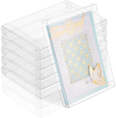 Dailygoods- Geschenkdozen 30 Stuks - Rechthoekige PVC - Transparant - Verpakking - Feest - Bruiloft - 11x16x1,9 cm - Verpakkingsdozen
