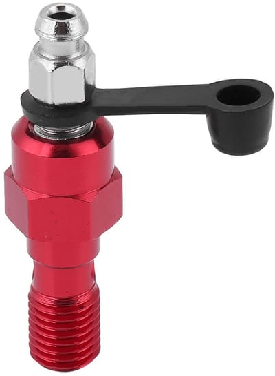 Dailygoods- Ontluchtingsschroef M10x1.0mm - Aluminium - Universeel - Inclusief Wasertjes - Voor Remklauwen - Hoogwaardige Anodisatie - 53mm Lengte - Remblokkenschroef