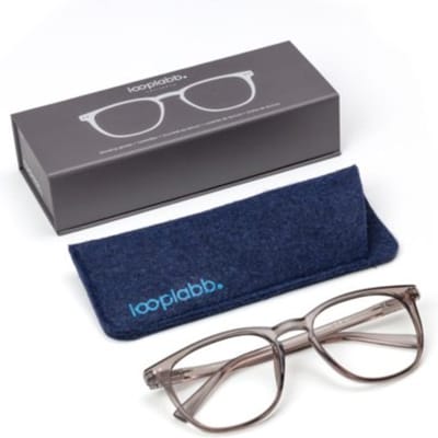 Looplabb leesbril sterkte +1,00 model the george kristal zwart