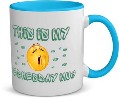 Akyol - this is my wednesday mug koffiemok - theemok - blauw - Koffie - iemand die houdt van koffie - kopje koffie - woensdag koffie - koffie liefhebbers - quote - verjaardagscadeau - cadeau - kado - gift - geschenk - verrassing - 350 ML inhoud