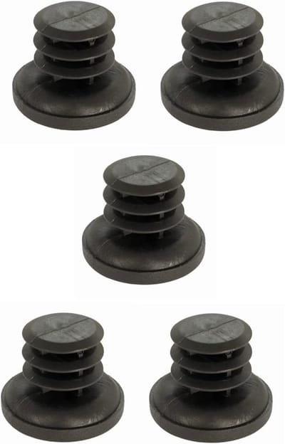 Lamellenstop Set - Ronde stoppen - Meubels Beschermen - Vergroot Steunvlak - 5 Stuks - Zwart
