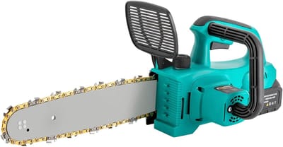 Elektrische Kettingzaag - Draadloze Zaag - Hout Zagen - Borstelloze Motor - 30 cm - Groen Zwart