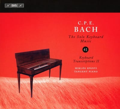 Miklos Spanyi - C.P.E. Bach: The Solo Keyboard Music Vol. 41: Keyboard Transcriptions II (CD)