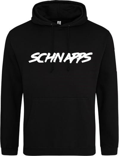 SCHNAPPS Hoodie | Sweater | Capuchon | Trui | Hooded | Print | Zwart | Maat 2XL