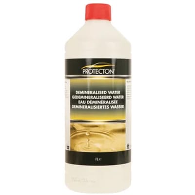 Protecton Gedemineraliseerd Water - Voor accu’s, stoomstrijkijzers en luchtbevochtigers - Vrij van zouten - Veroorzaakt geen kalkaanslag - 1 Liter