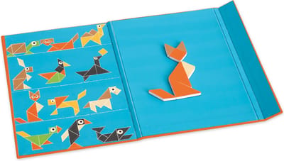 Scratch EduLogic Book: TANGRAM DIEREN 18,2x25,6x1,3cm (gesloten), 51,5x25,6x1cm (open), magnetisch, 4+