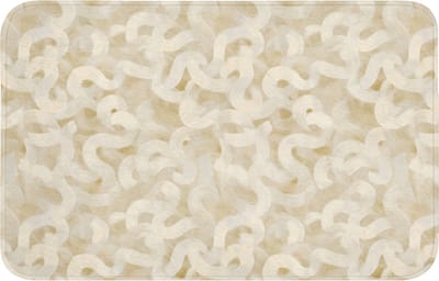 Badmat 80x50 cm - Antislip - Abstract - Lijnen - Beige - Badmatten voor badkamer - Badkamermat - Douchemat - Badkamer mat