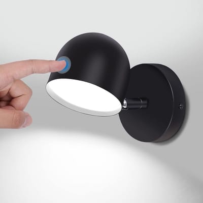 Moderne LED Wandlamp Zwart Dimbare Touch Sensor 350° Draaibaar voor Slaapkamer en Woonkamer