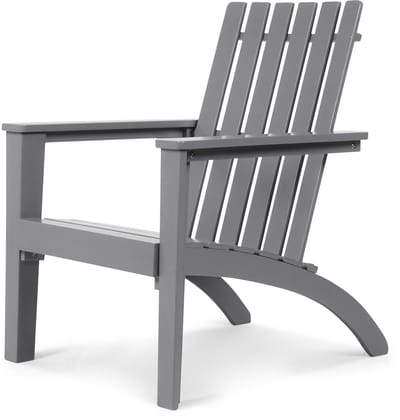 COSTWAY Adirondack Adirondack Chair van acaciahout, tuinstoel, belastbaar tot 160 kg, voor tuin, terras (grijs)