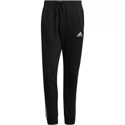 Adidas Sportswear Essentials French Terry Tapered Cuff 3-Stripes Broek - Heren - Zwart