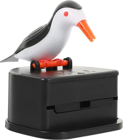 Automatische tandenstokers houder vogelfiguur zwart - keukenrestaurantdecoratie