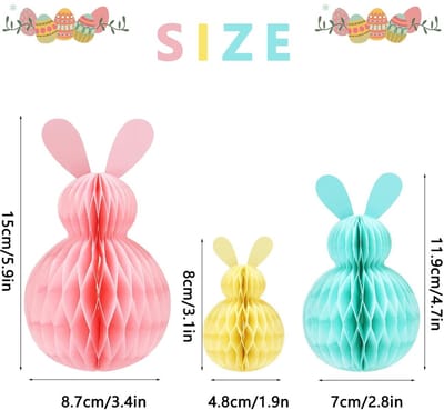 Dailygoods- Tafelkleed - 6 Stuks - Honingraatstructuur - Feestdecoratie - Pasen - Decoratieve Pompons - Papier