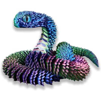 3D Geprinte Slang Beweegbare Gewrichten Simulatie Slang Figuur Creatief Huis Kantoor Bureau Ornament Nieuw Cadeaus Ambachten Cadeau 30cm