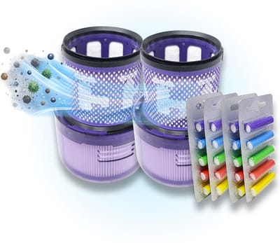 2 Stuks Premium wasbare filters geschikt voor Dyson v11 v15 - SV14 SV15 SV17 SV22 SV28 SV47 +20x geurstaafjes vervangt: #970013-02 #97001302