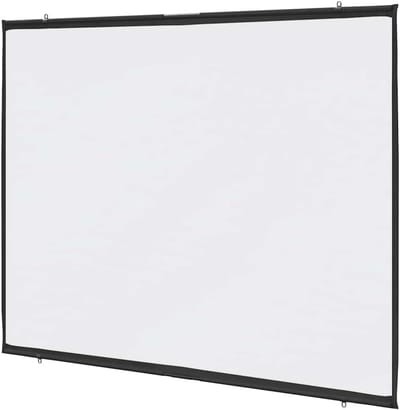 Projectiescherm Wandhangend - Presentatiescherm Handmatig - Thuisbioscoop Presentaties - Mat Diffuus Scherm - 84 inch 4:3 - Wit