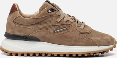 Floris van Bommel Noppie sneakers taupe Suede - Heren - Maat 39