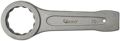 GEKO Ring Slogging Steeksleutel - 70mm - Robuust Chroom-Vanadium - 12-punts Design