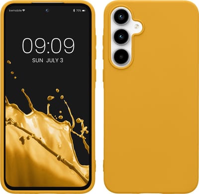 kwmobile telefoonhoesje geschikt voor Samsung Galaxy A55 5G - Hoesje voor smartphone - Back cover in honinggeel