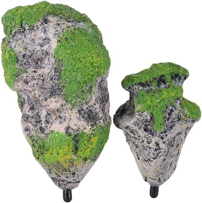 Drijvende Steentjes voor Aquariumdecoratie - Kunstmatige Floating Stones met Zuignap en Draad voor Onderwateromgeving