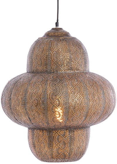 Light & Living Hanglamp Ryota - Bruin - Ø42cm - Modern - Hanglampen Eetkamer, Slaapkamer, Woonkamer