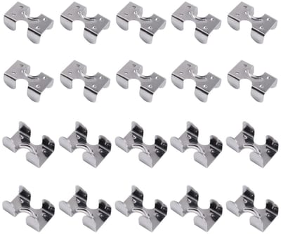 Dailygoods- Touwlusklemmen 20 stuks - Roestvrij Staal - Metalen Lusklemmen - Voor Hondenriemen/Sleutelhangers - Paardentouwen/Hoofdstelteugels - Kwaliteitsmateriaal - Touwklem