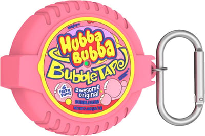 okido - Hoesje geschikt voor Airpods 4 - Hubba Bubba silliconen case voor Airpods - Roze case geschikt voor Apple AirPods 4 - Airpods hoes kauwgom