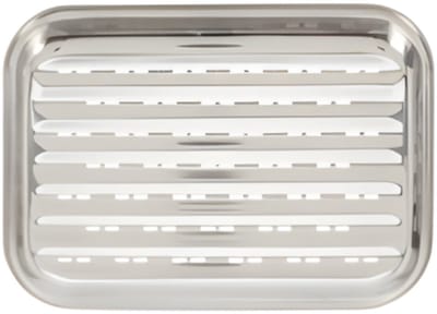 BBQ Collection grillschaal - RVS - 34 x 24 x 2 cm - herbruikbaar - barbecue rooster - grillplaat - grillen