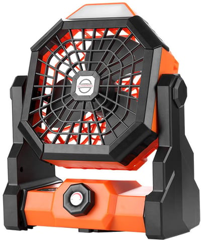 Camping Ventilator, Tafelventilator, Oplaadbare Accu 10400mAh, USB Ventilator Met LED Lamp & Haak, Verstelbare Snelheden, Krachtig & Stil Voor Slaapkamer & Kantoor