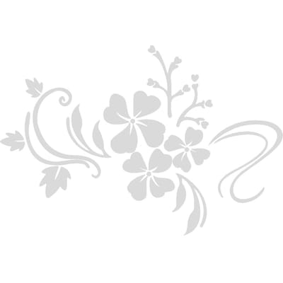 Home Salon Kamer Spiegel Plastic Bloem Kunst Verwijderbare Muursticker Decoratie Decal Zilver Silver white