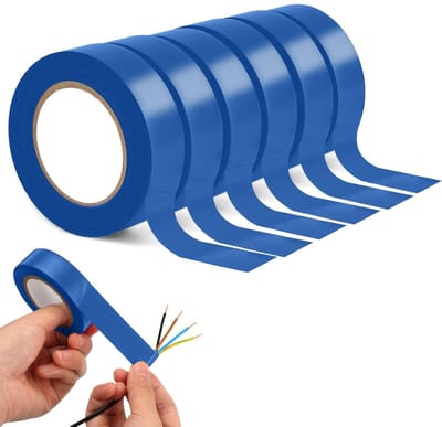 Isolatie Tape Set van 6 Stuks, PVC Elektrische Tape 19mm x 20m, Waterdichte Zelfklevende Tape in 6 Kleuren voor Kabelbescherming, Bundelen en Repareren