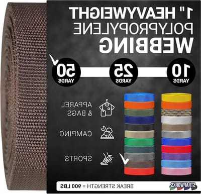 Spanband Polypropyleen - Omsnoeringsband Zwaar - Buitenactiviteiten Reparatie - Waterbestendig UV-bestendig - 25 cm x 45 m - Bruin