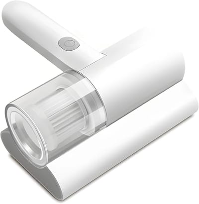 Handheld Stofzuiger - Draadloze Reiniger - Bedden Schoonmaken - Met UV Licht - 23 x 20 x 18 cm - Wit