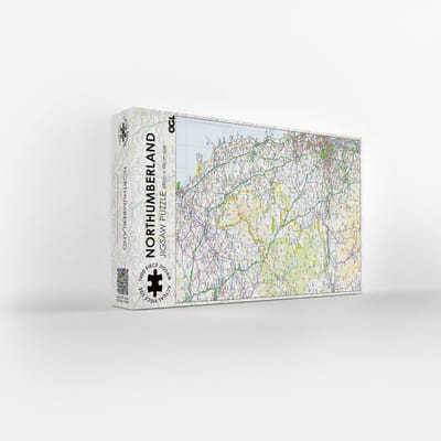 1000 Stukken Puzzel Northumberland Met Gedetailleerde Kaart