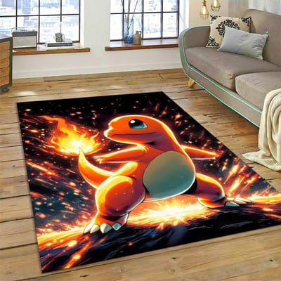 27 Stijl Charizard Charmander Vuur Pokémon Cartoon Dracaufeu Tapijt Vloerkleed voor Slaapkamer Woonkamer Thuis Sofa Decoratie, Vloermat 40x60cm( 15x23in )