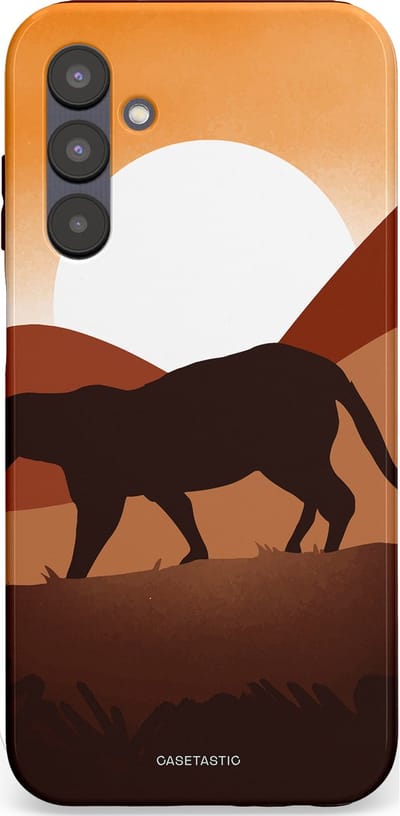 Casetastic Hoesje Geschikt voor Samsung A25 - Stijlvolle Beschermende Duo-layer Case - Zonsondergang Safari