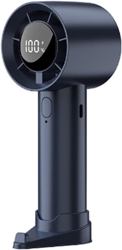 VHV - Ventilator - Handventilator - Mini ventilator - Draagbare - Oplaadbare USB-ventilator - Met Type-C snellaadfunctie - Stille werking en lange batterijduur - Blauw