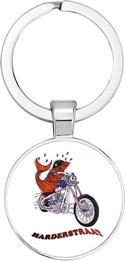 Akyol - Vis op motor Sleutelhanger - motor - motor rijders - Harderstraat - motor club - liefhebbers - verjaardagscadeau - gift - geschenk - 2,5 x 2,5 CM