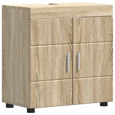 vidaXL - Badkamerkast - set - TULUM - Sonoma - Eik - 60 - x - 34 - x - 63 - cm - Bewerkt - hout