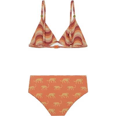 Shiwi Girls Rosie Reversible Bikini Set Groovy Leopard Light Sanda Größe: 86/92 | Bademode Outlet | Unisex | Braun