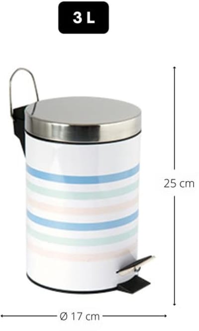 Stijlvolle Metalen Vuilnisemmer 3L - Modern en Hygiënisch Design