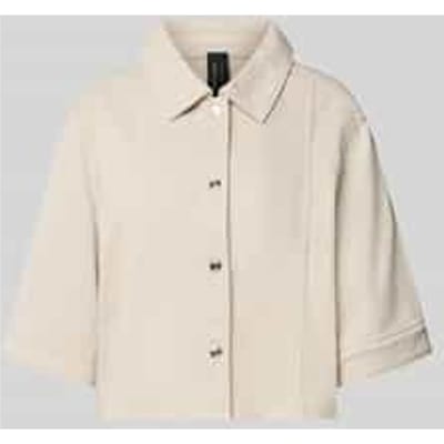 relaxed fit blazer van katoenmix in denimlook