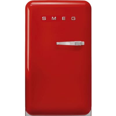 SMEG Koelkast Retro Vrijstaande ijskast Koelkast, Jaren 50, Enkeldeurs, Vrijstaand , Positie scharnier: Links, Rood