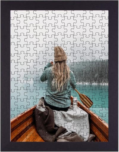 Puzzellijst Klassiek - Fotolijst Wanddecoratie - Puzzels Inlijsten - Krasbestendige Folie - 80x60cm - Zwart Mat