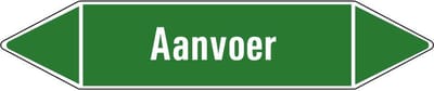 Aanvoer water leidingmarkering op vel 126 x 26 mm - 5 per vel