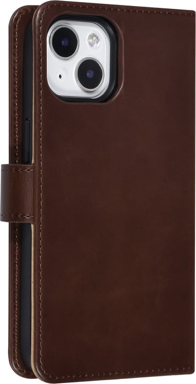 UNIQ Accessory 2 in 1 Bruin iPhone 14 Booktype en Backcover Pasjeshouder - Magneetsluiting